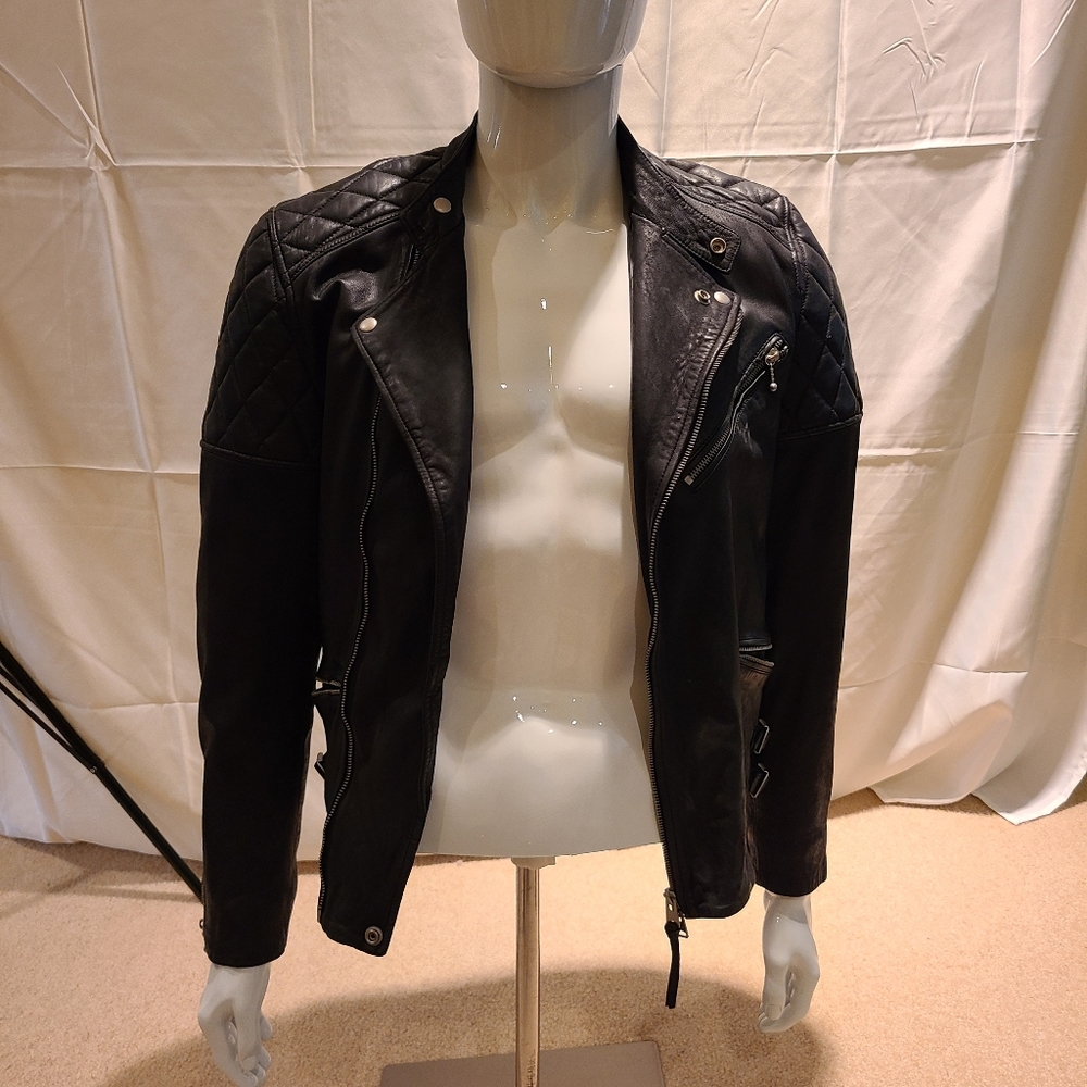 All Saints Den Biker Leather Jacket